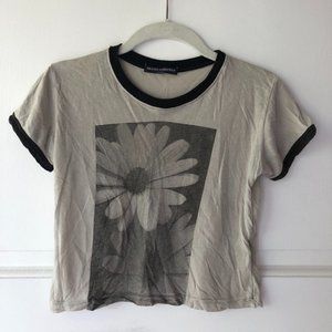 Brandy Melville Vintage Sunflower Ringer Tee